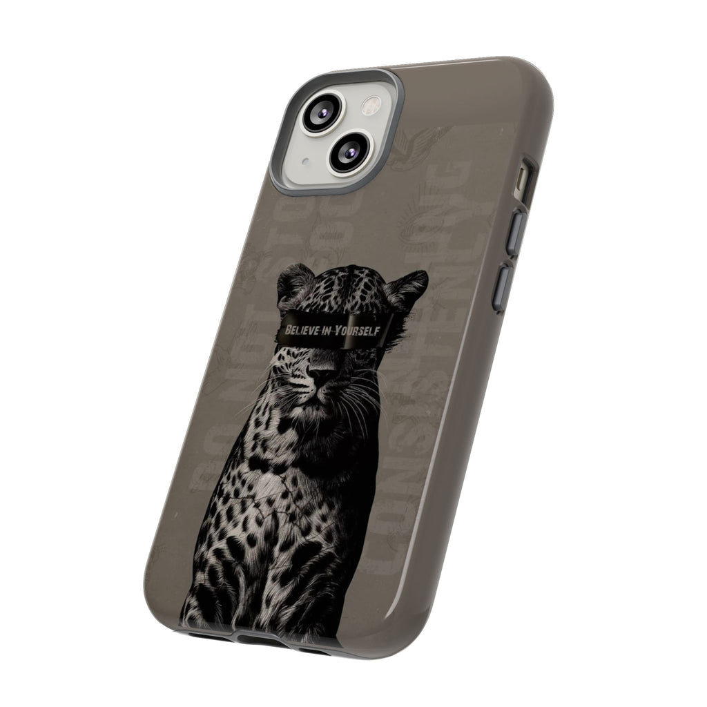 Leopard 'Believe in Yourself' Tough Phone Case