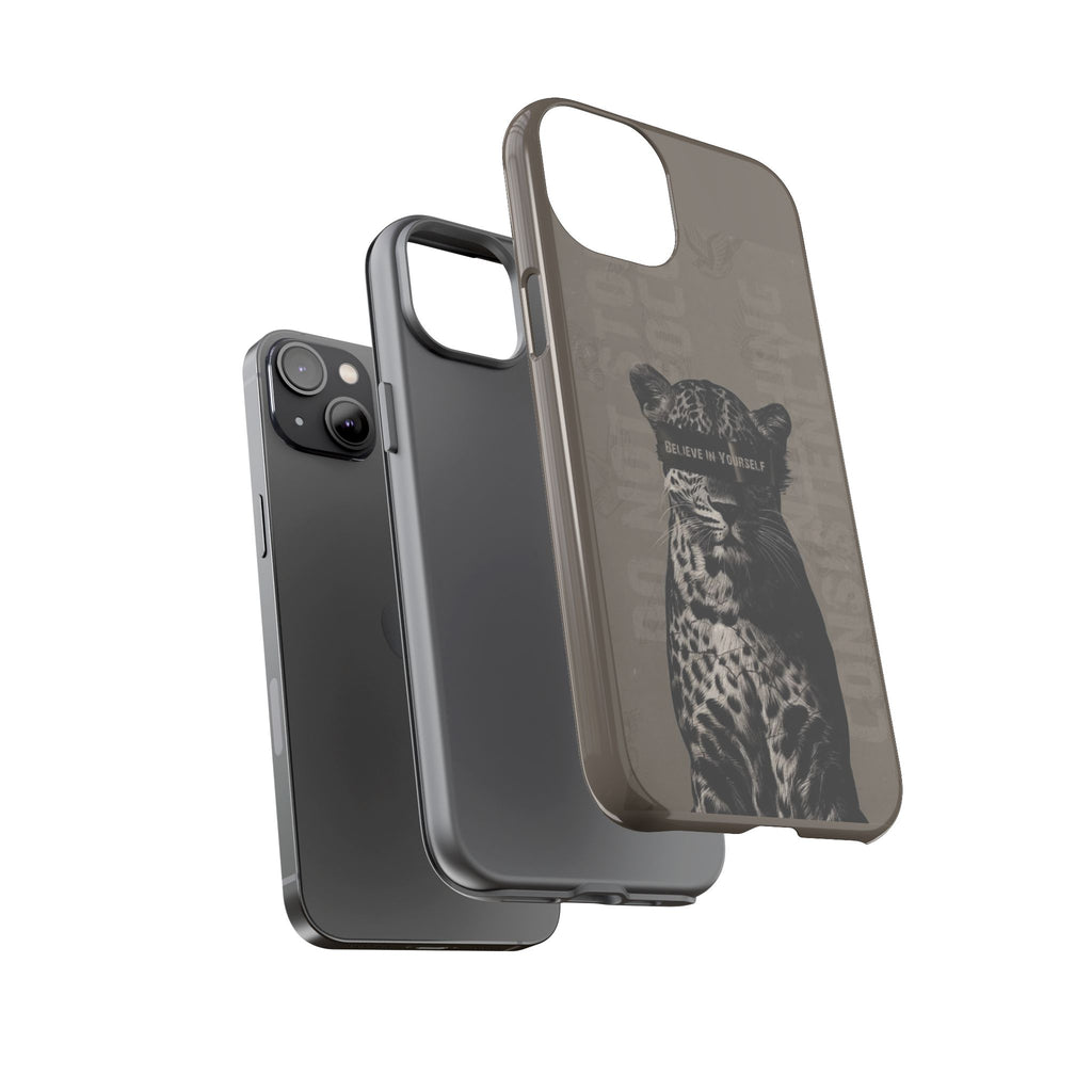 Leopard 'Believe in Yourself' Tough Phone Case