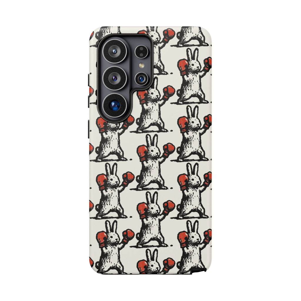 Playful Boxing Bunny Pattern Tough iPhone Case